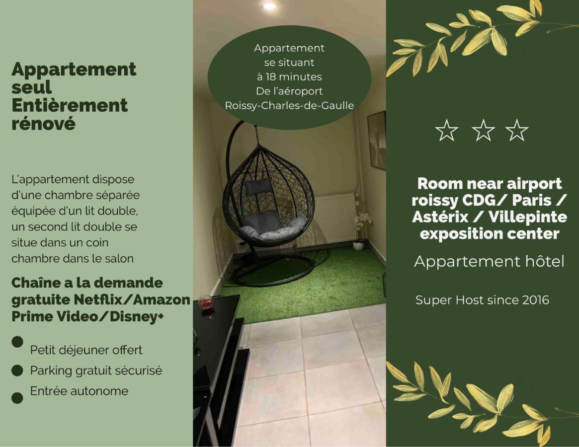 Appartement Cosy Proche Roissy Cdg Asterix Disneyland Paris Goussainville  Kültér fotó